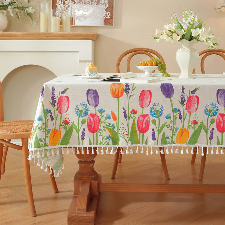 Dekorativer floraler Drucktischdecke