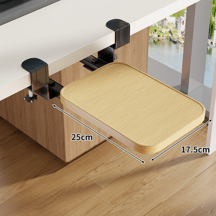 Unter-Desk Herausziehbare Tastaturablage mit Klemmbefestigung und ergonomischer Holzplatte