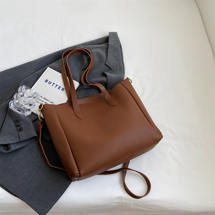 Geräumige Weiche Leder Tote Bag Karnz