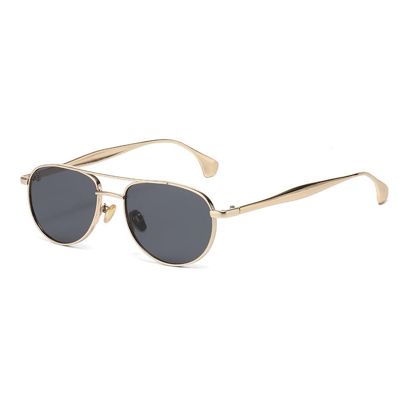 Damen modische Piloten-Sonnenbrille mit elegantem Goldrahmen Karnz