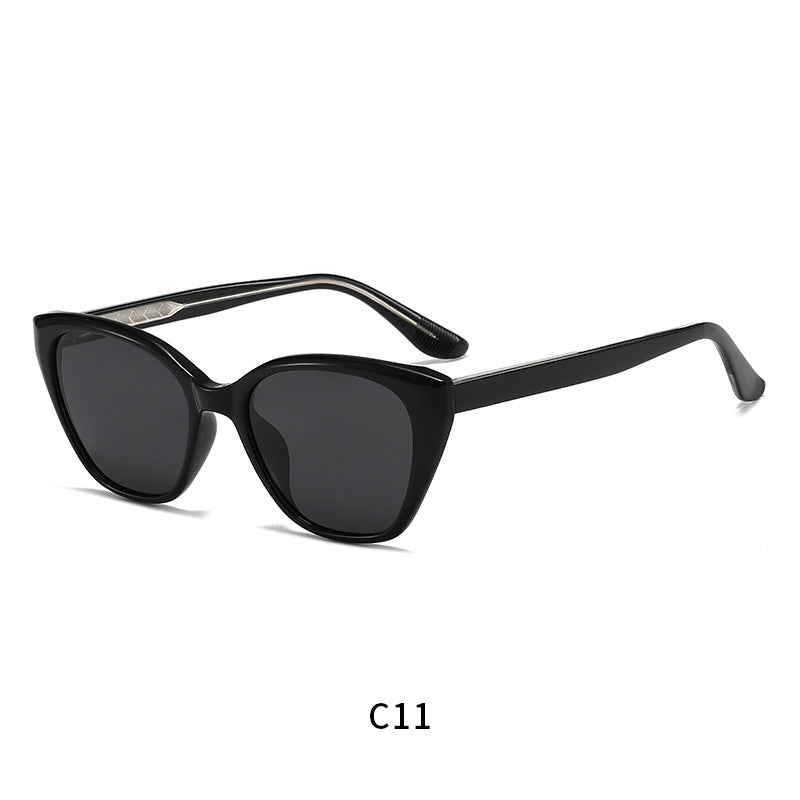 Damen moderne Cat-Eye Sonnenbrille mit UV-Schutz und schickem Rahmen Karnz