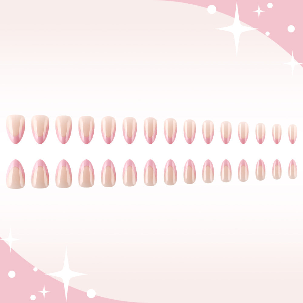 Elegante französische Tip Gel Nagelkunst Karnz
