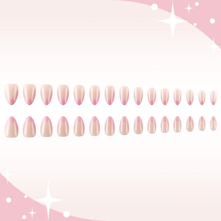 Elegante französische Tip Gel Nagelkunst Karnz