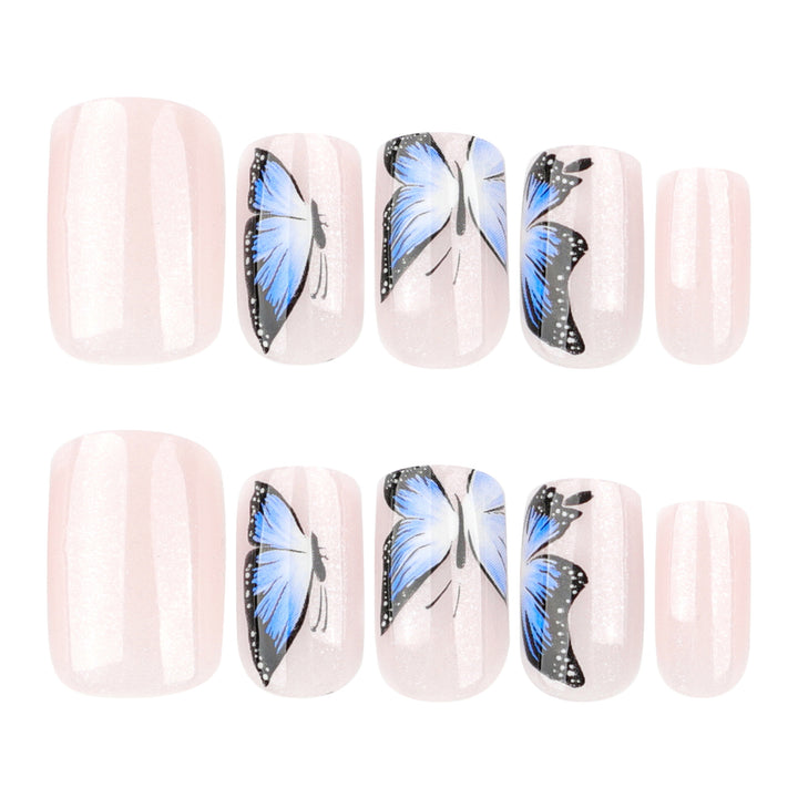 Künstliche Nagelkunst mit Schmetterlingsdesign Karnz