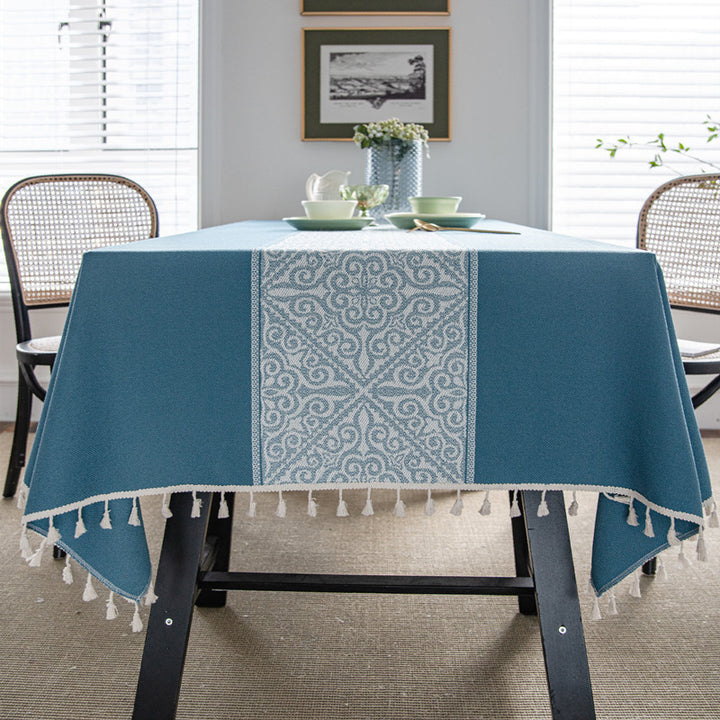 Elegante strukturierte Tischdecke