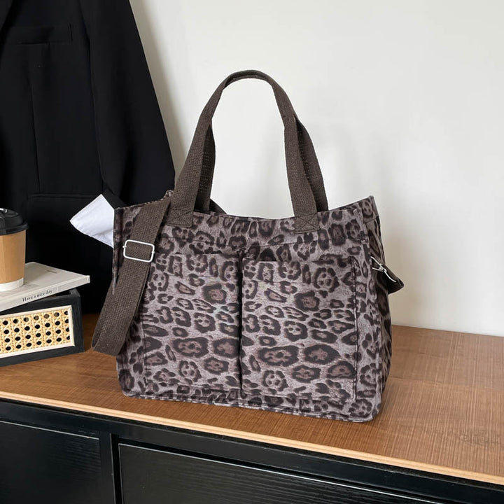 WoChic Leopardenmuster Utility Tragetasche Karnz