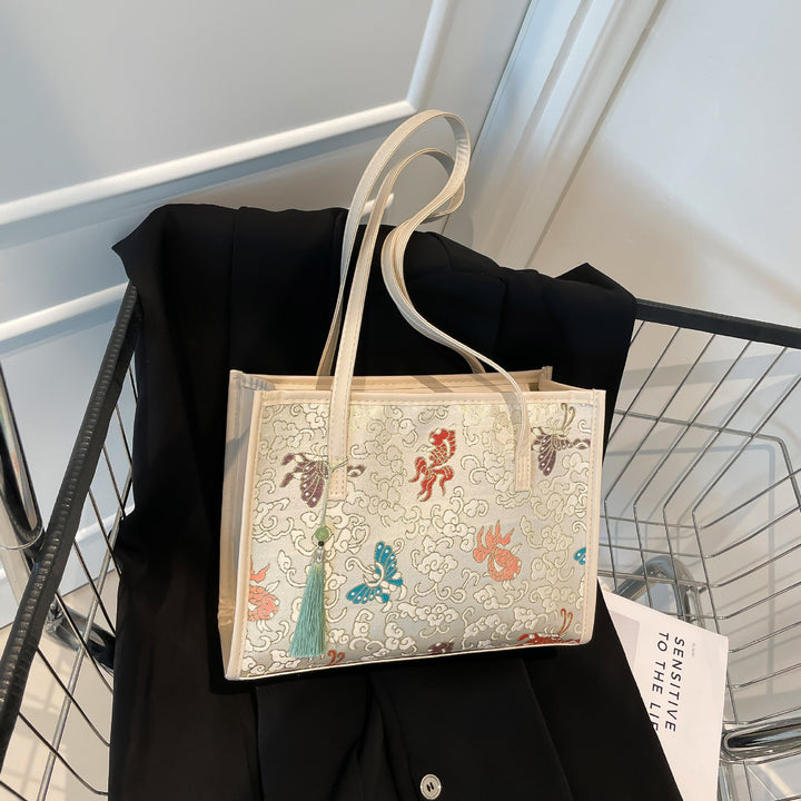 Bestickte Schmetterlingsmuster-Handtasche Karnz