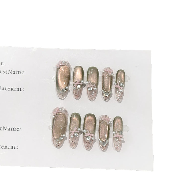Dekorativer Glitter Press-On Nagelset