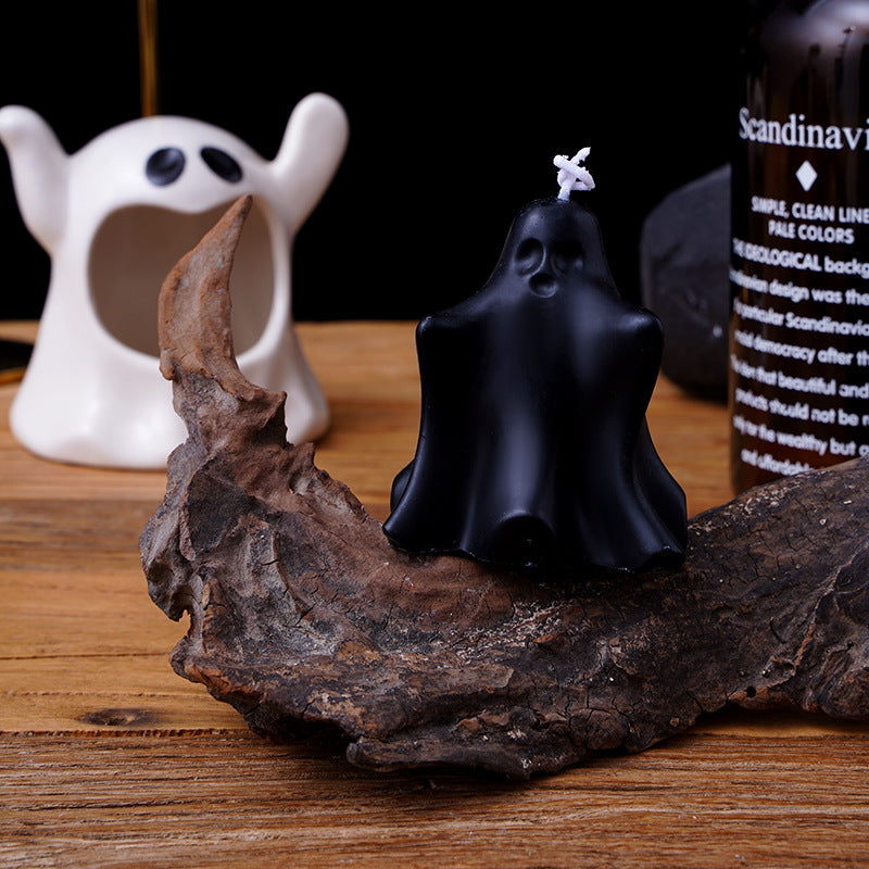 Mini Ghost Skulpturale Sojawachskerze mit Baumwolldocht