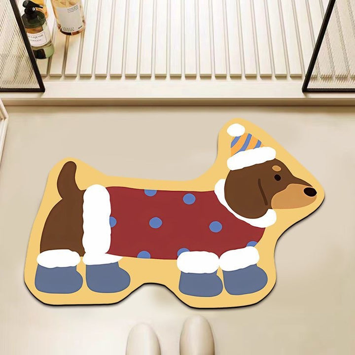 Verspielt geformte Hund-Badezimmermatte
