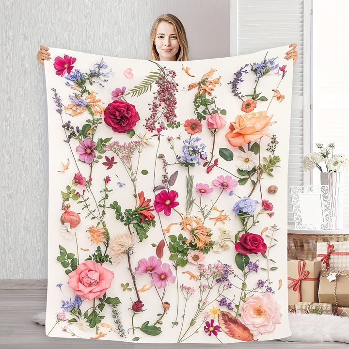 Blumenmuster Gemütliche Fleece-Decke