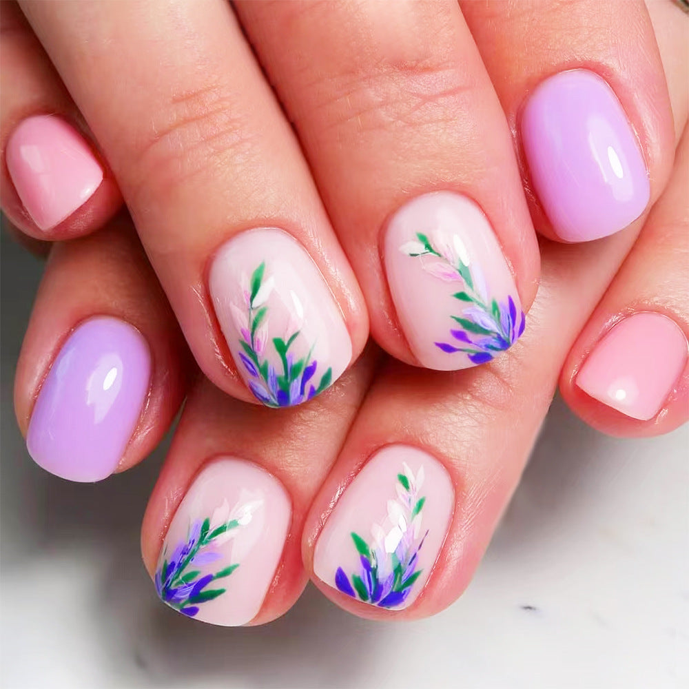 Botanisches florales Nagelkunst-Set Karnz
