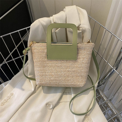 Moderne Texturierte Gewebte Handtasche Karnz