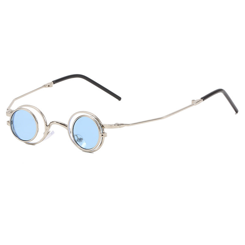 Damen Modische runde Sonnenbrille mit elegantem Metallrahmen Karnz