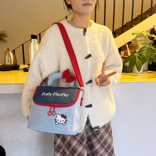 Stylische Denim Schnuller Tasche Karnz