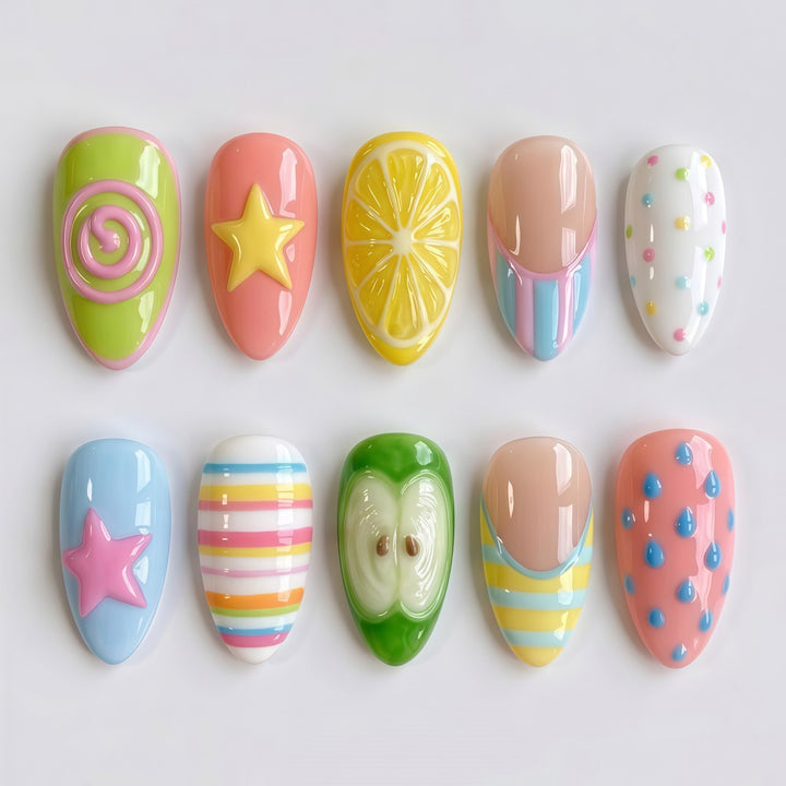 Farbefrohe Nail Art Karnz