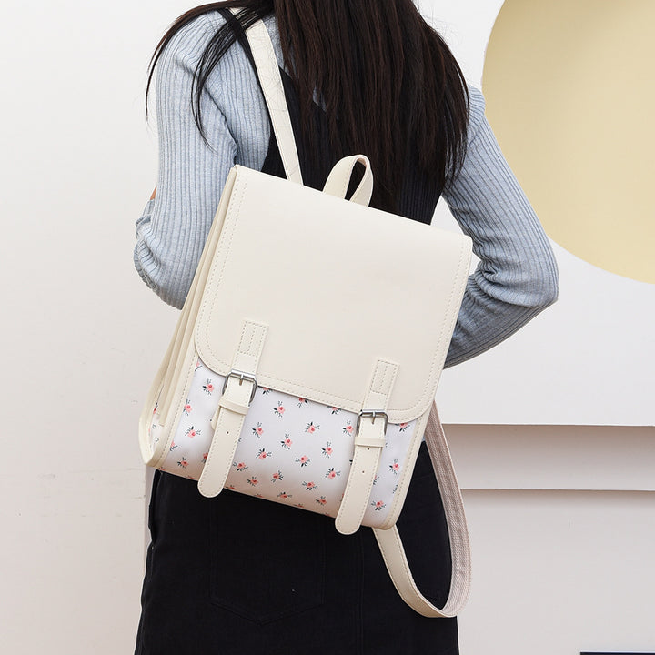 Blumenmuster Strukturierter Rucksack Karnz