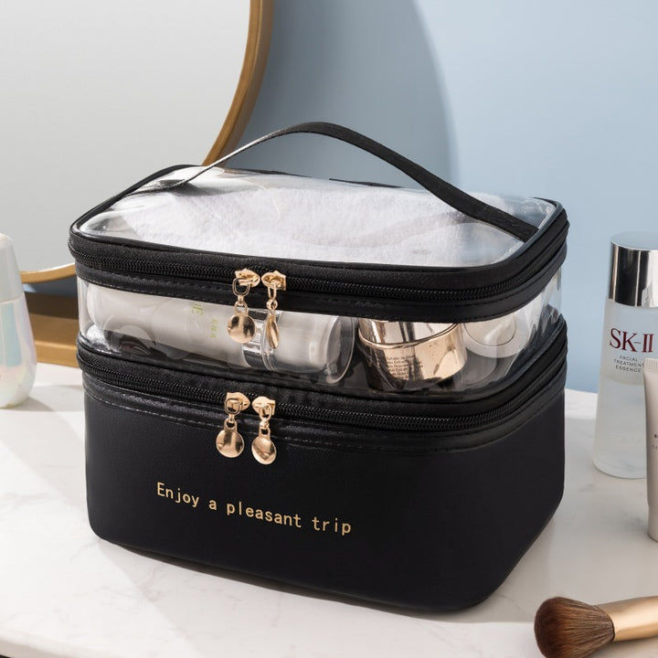 Dual-Layer Transparenter Kosmetik Organizer Karnz