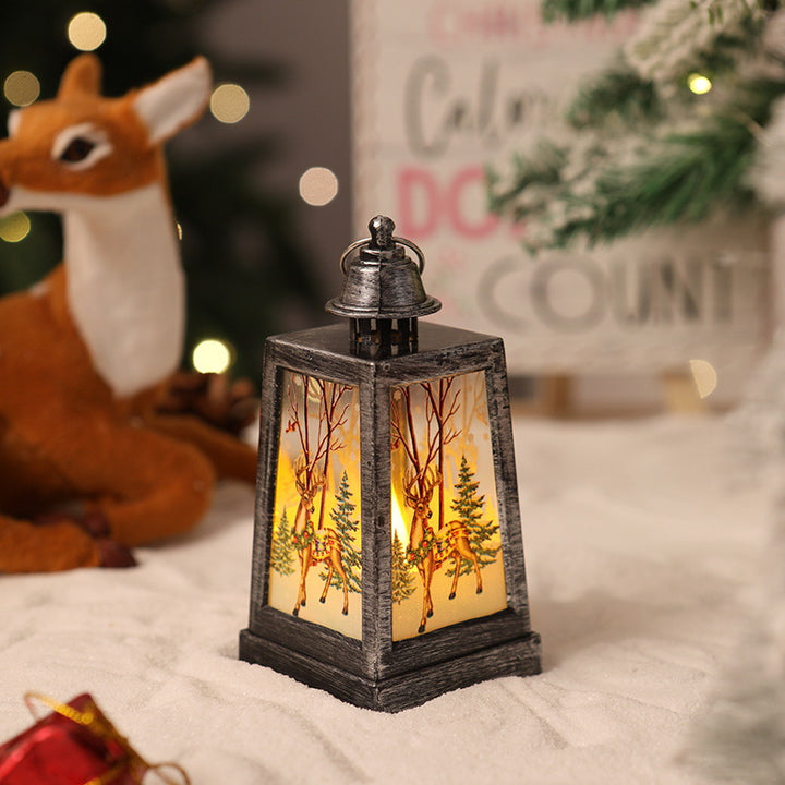 Dekorative Weihnachtslaterne mit Wintermotiven Karnz