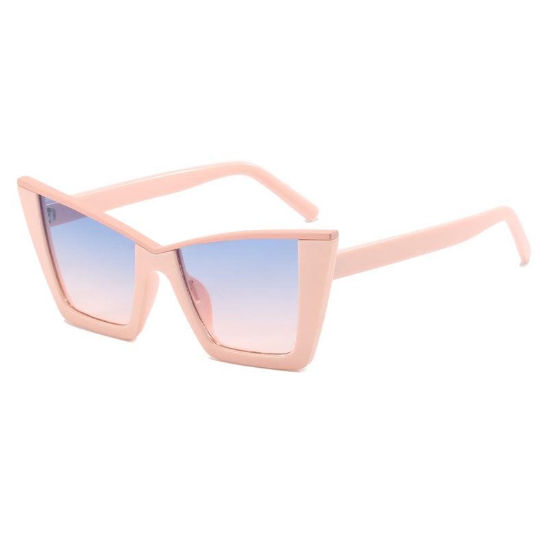 Damen quadratische Sonnenbrille mit goldenen Details Karnz