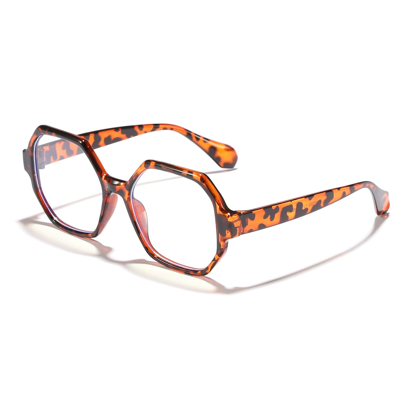 Damen modische Sonnenbrille mit hexagonalem Rahmen und UV-Schutz Karnz
