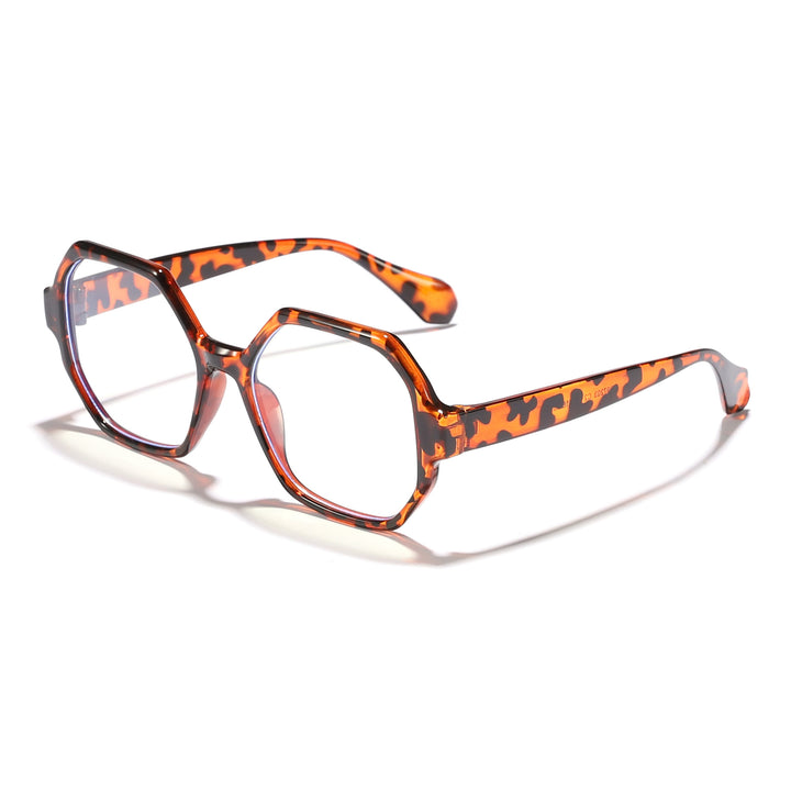 Damen modische Sonnenbrille mit hexagonalem Rahmen und UV-Schutz Karnz