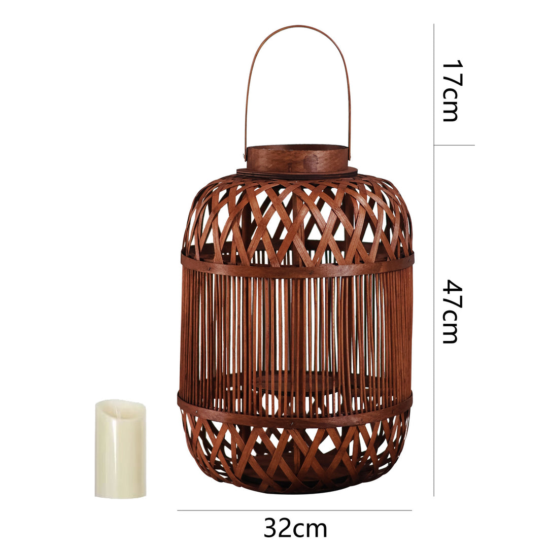 Stilvolle Handgefertigte Rattan-Laterne Karnz