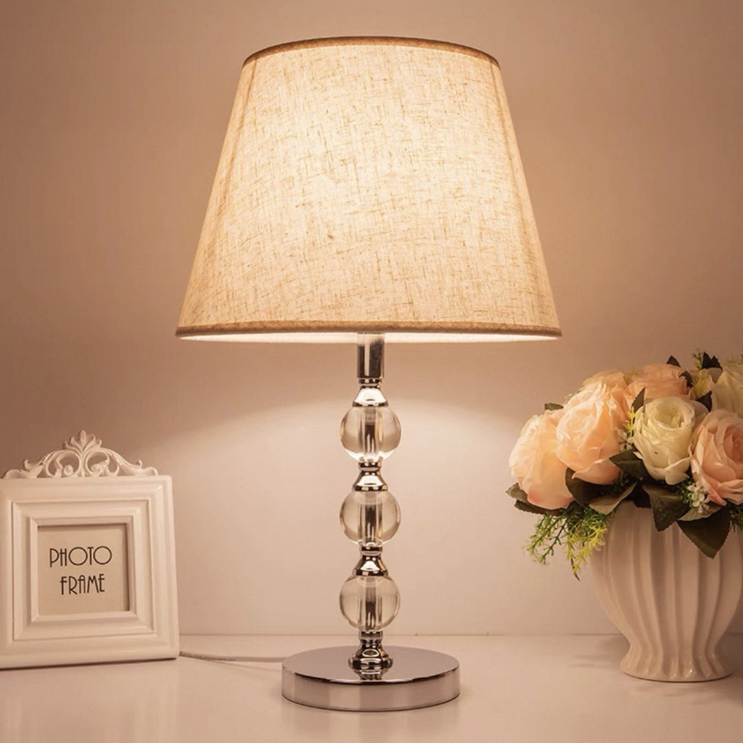 Elegante Glasfuß Tischlampe