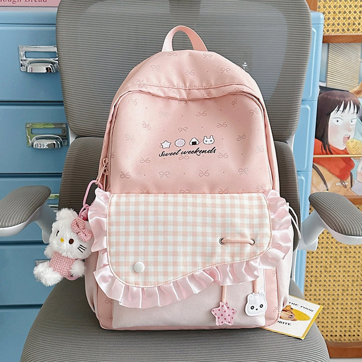 Charmanter Rüschendesign Rucksack