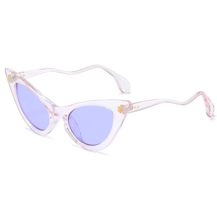 Damen Cat-Eye Sonnenbrille mit verspiegelten Gläsern und elegantem Detail Karnz