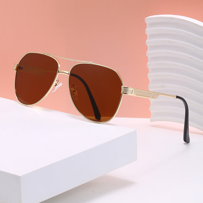 Damen elegante Aviator-Sonnenbrille mit robustem Metallrahmen und UV-Schutz Karnz