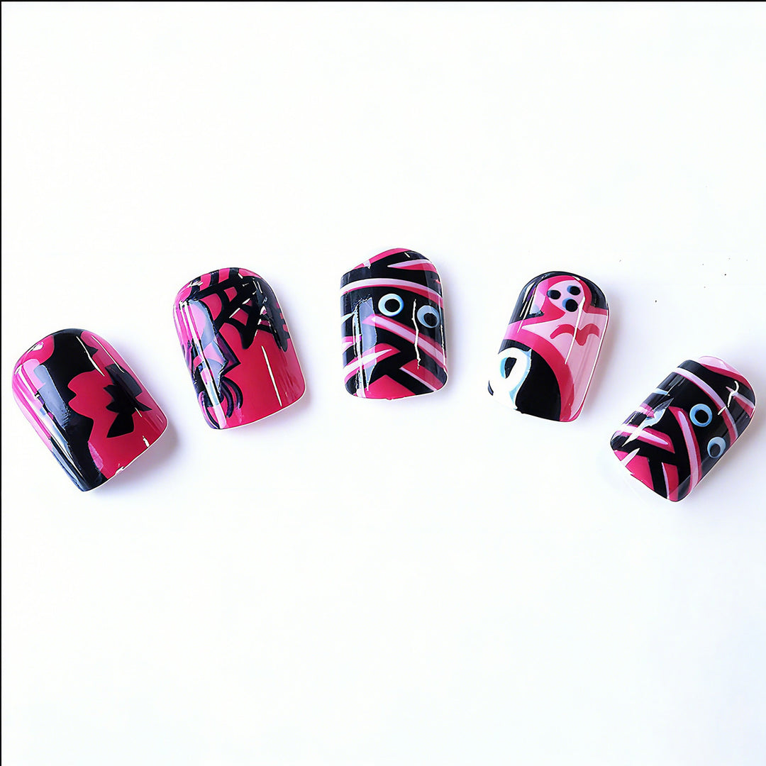 Kunstnagelset mit Halloween-Motiv und kreativen Designs Karnz