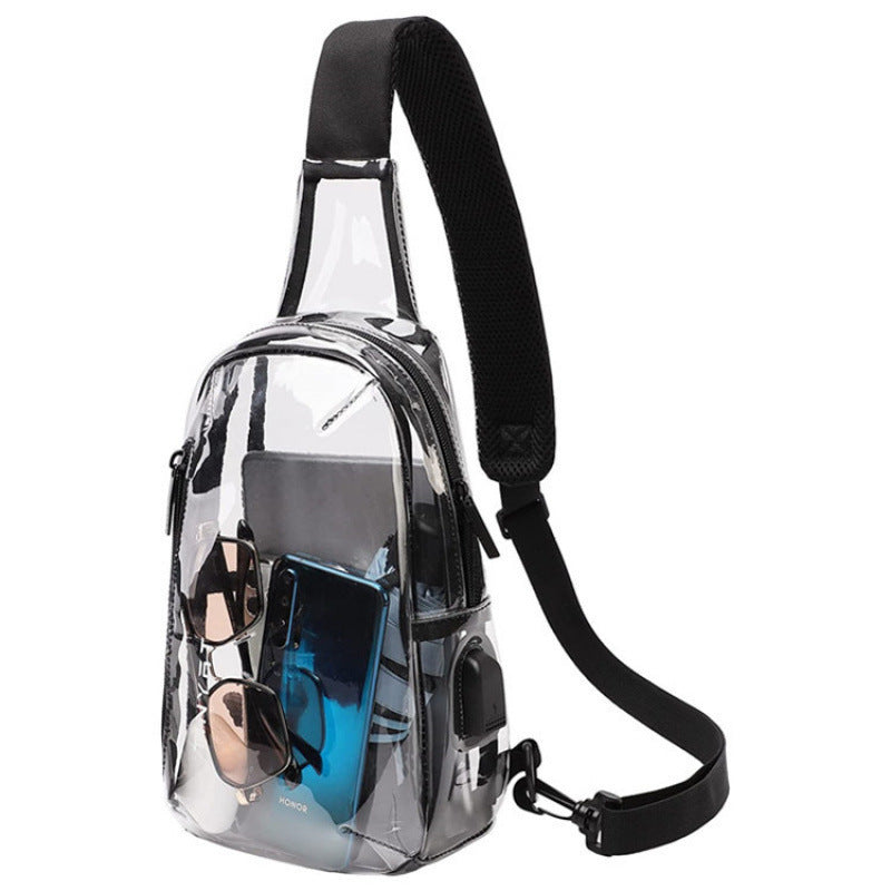Durchsichtige Sling-Tasche mit Praktischem Mehrfachtaschen-Design Karnz