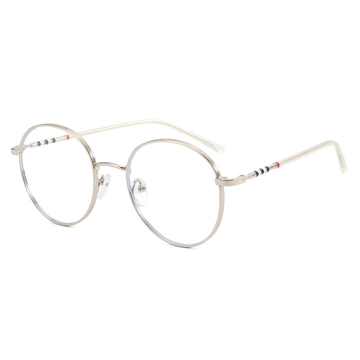 Damen modische runde Sonnenbrille mit elegantem Metallrahmen Karnz