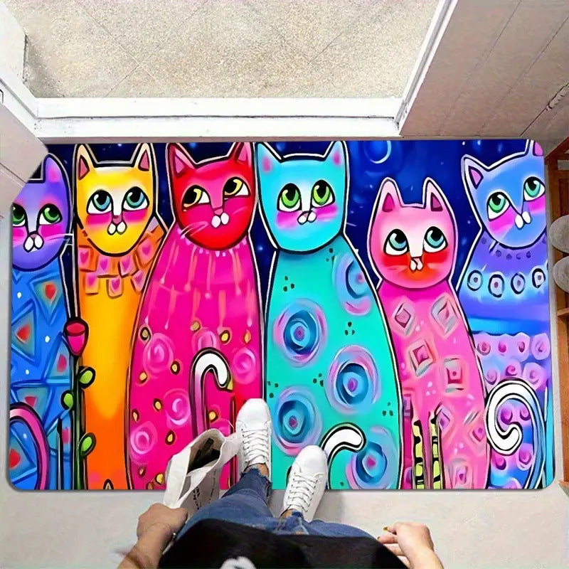 Künstlerische Katzen-Themenbereichsmatte