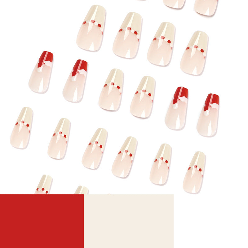 Künstliche Nagelverlängerungen mit festlichem Weihnachtsdesign Karnz