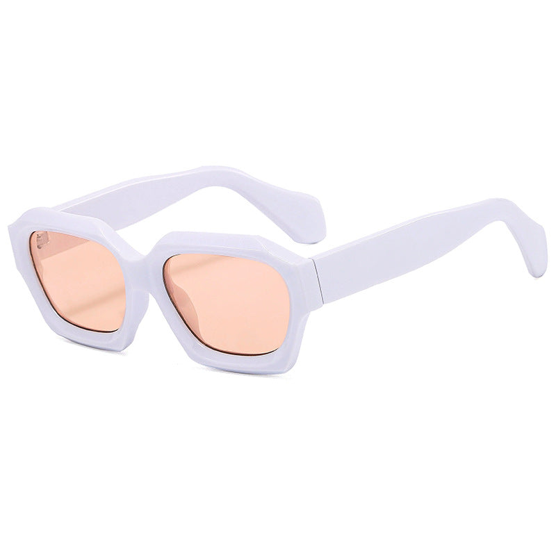 Damen Designer-Sonnenbrille mit markantem geometrischen Rahmen und polarisierenden Gläsern Karnz