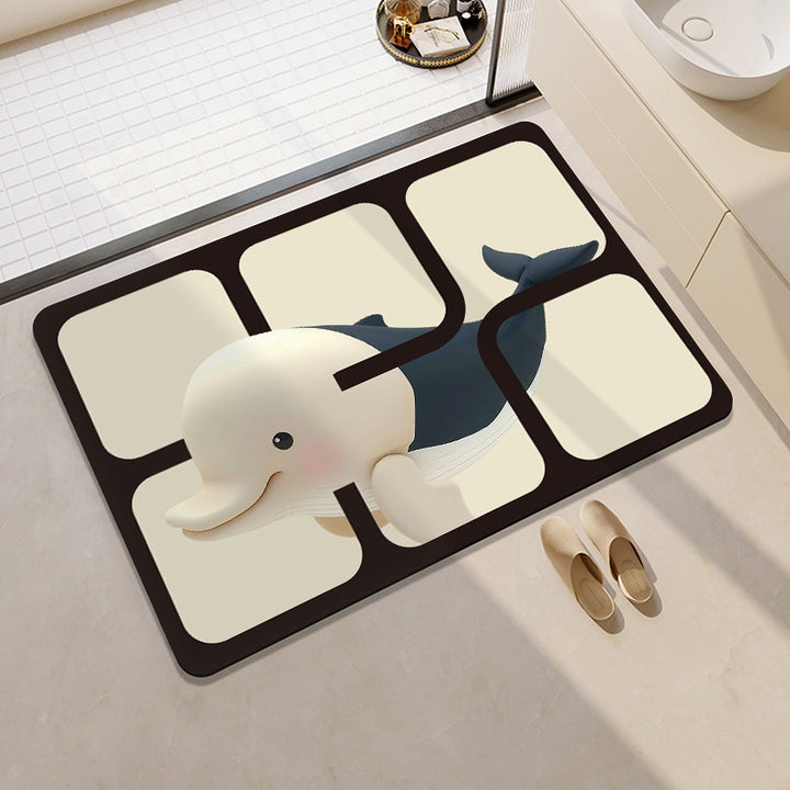 Mermaid-Themen Memory Foam Badmatte Karnz