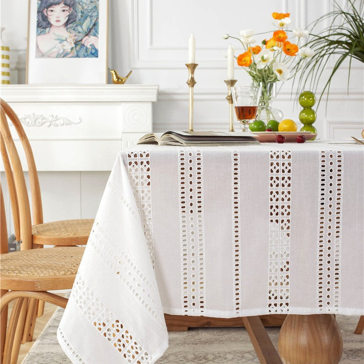 Blumen Spitzenbestickte Tischdecke