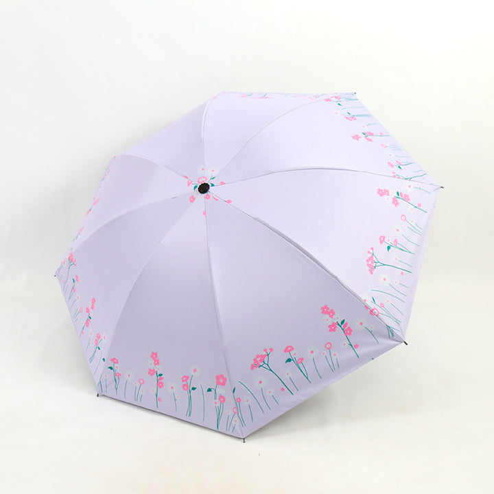 Damen Regenschirm mit floralen Akzenten Karnz