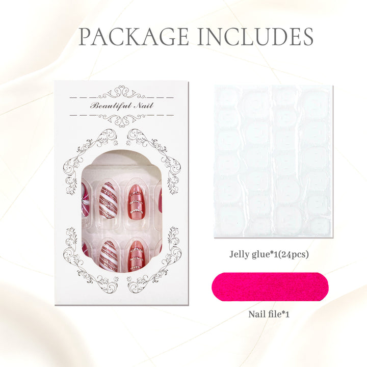 Festliches Holiday Press-On Nagelset