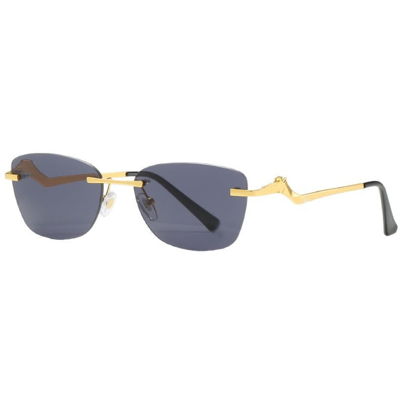 Damen modische Sonnenbrille mit asymmetrischem Rahmen und komfortablen Nasenpads Karnz