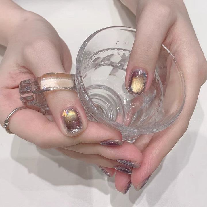 Metallic Galaxy Press-On Nagelkunst