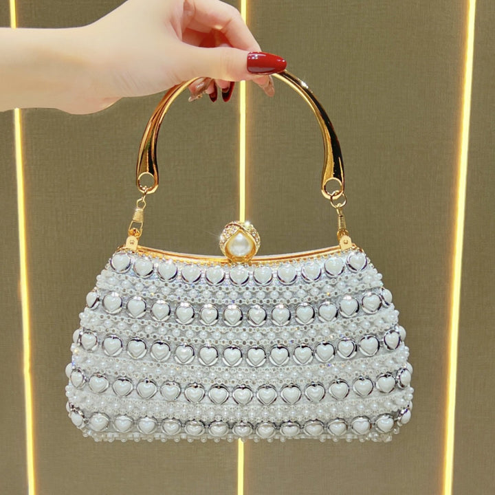 Dekorative Herz-Applikation Abendhandtasche