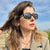 Damen modische Sonnenbrille mit Kristallverzierung Karnz
