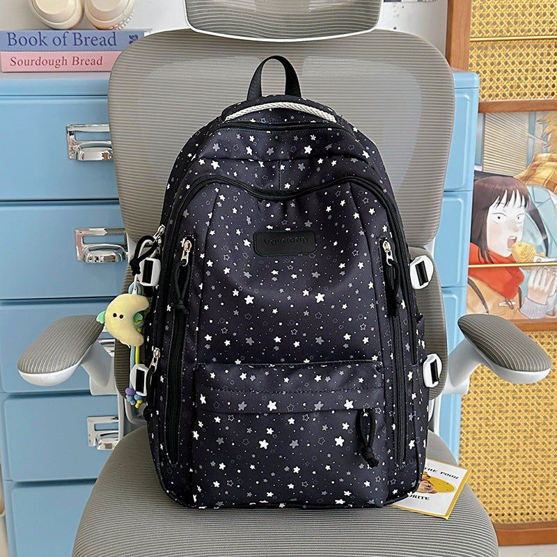 Stern-Druck Multi-Taschen Rucksack Karnz