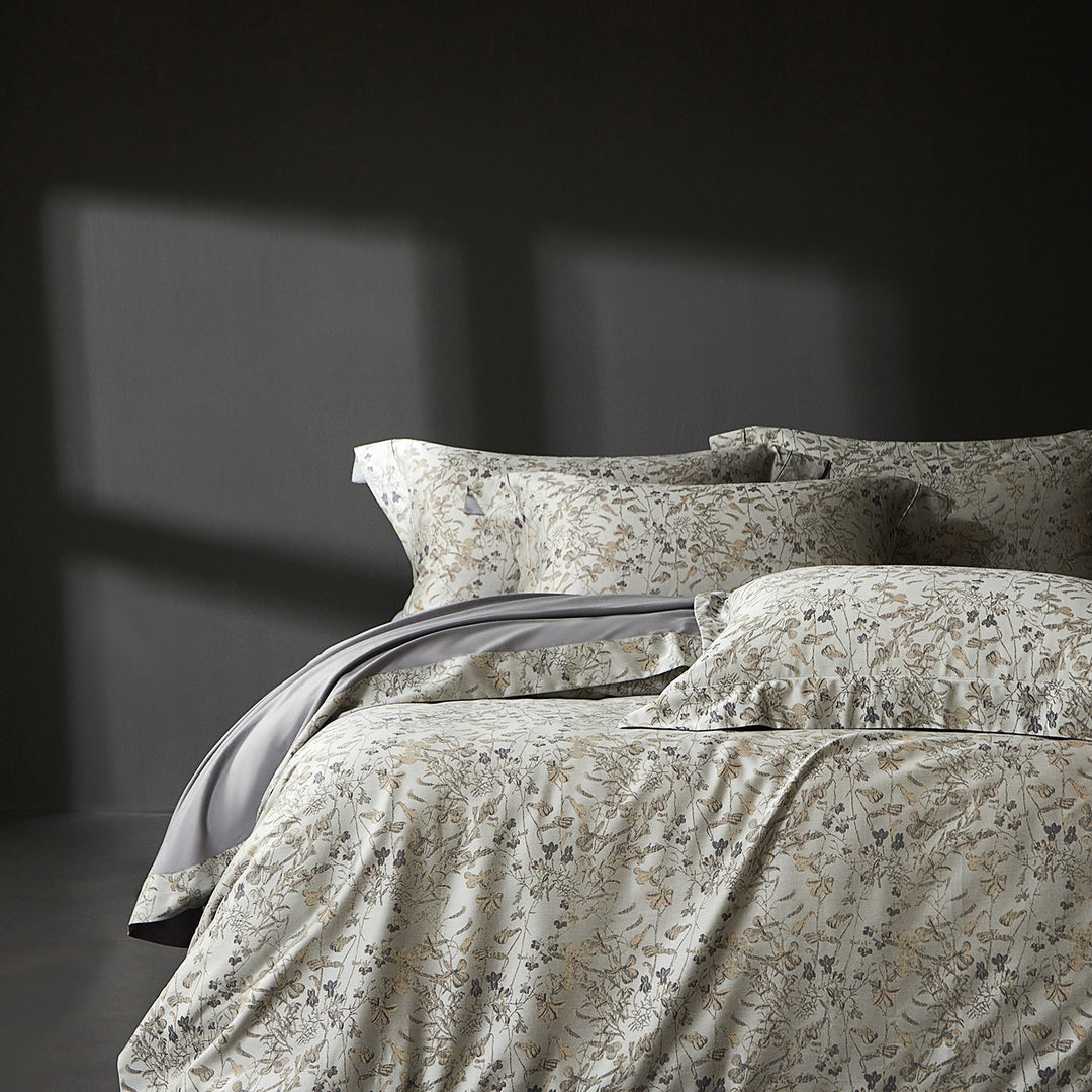 Jacquard Floral Sateen Bettbezug-Set mit Kissenbezügen