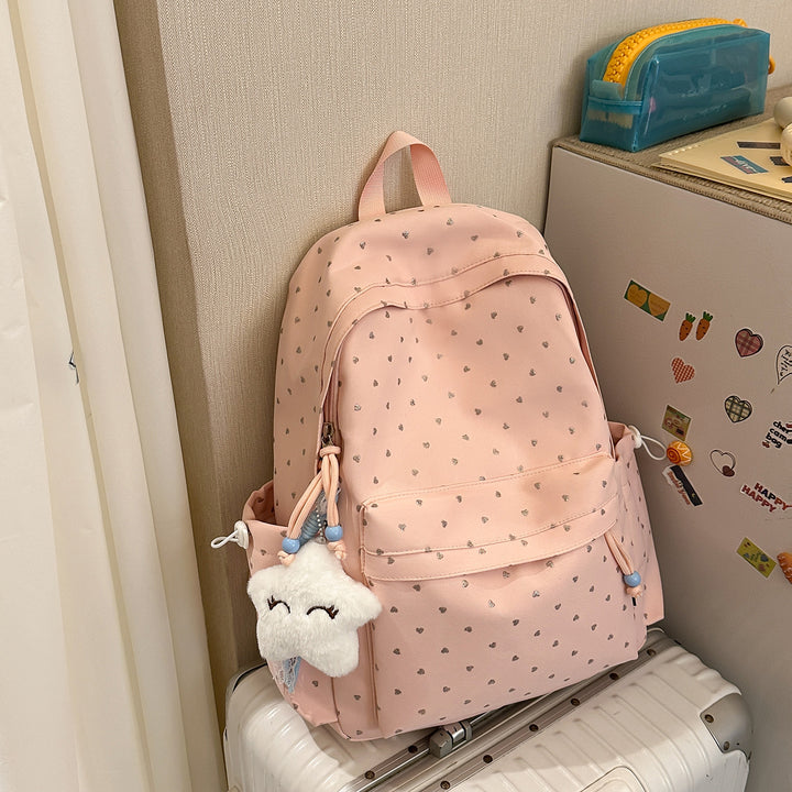 Verspielt Herz-Print Rucksack Karnz