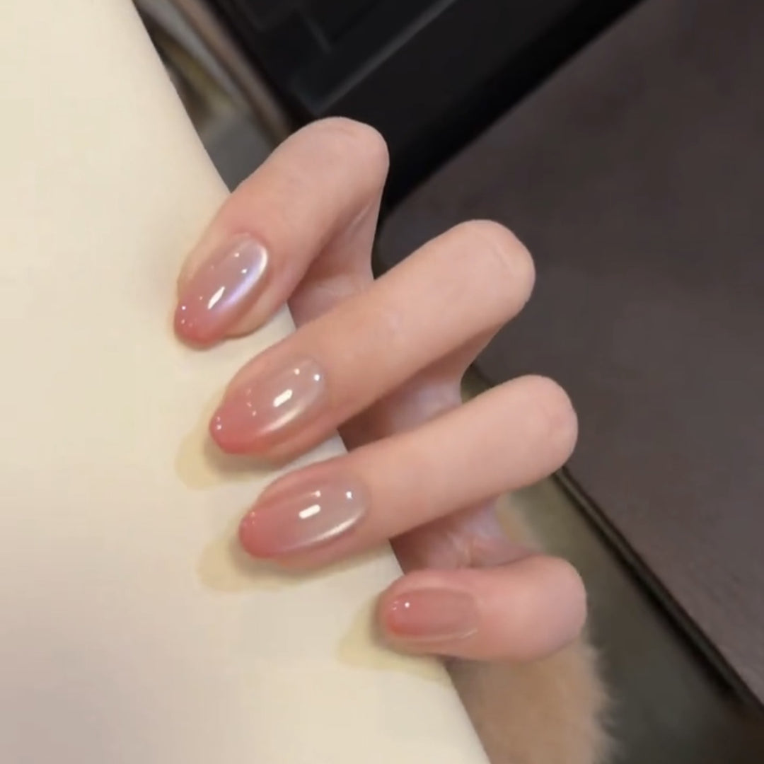 Premium Naturale Finish Press-On Nagel Set Karnz