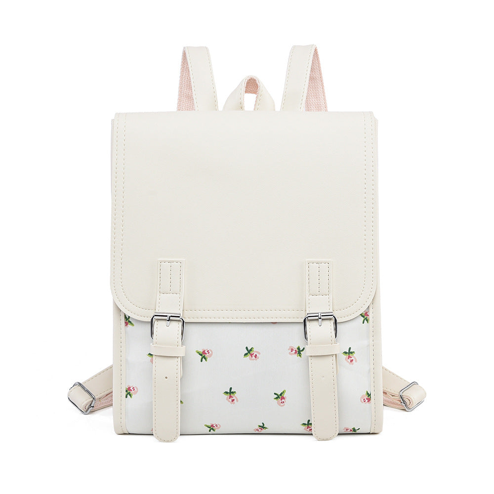 Blumenmuster Strukturierter Rucksack Karnz